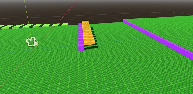 The test level in Godot's scene view